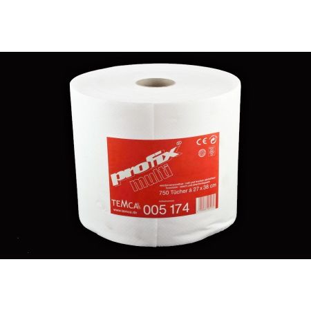 Utěrka průmyslová Profix Multi v roli 750 útržků bílá