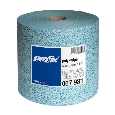 Utěrka speciální Profix Poly - Wipe v roli 500 útržků modrá tyrkys 1238415